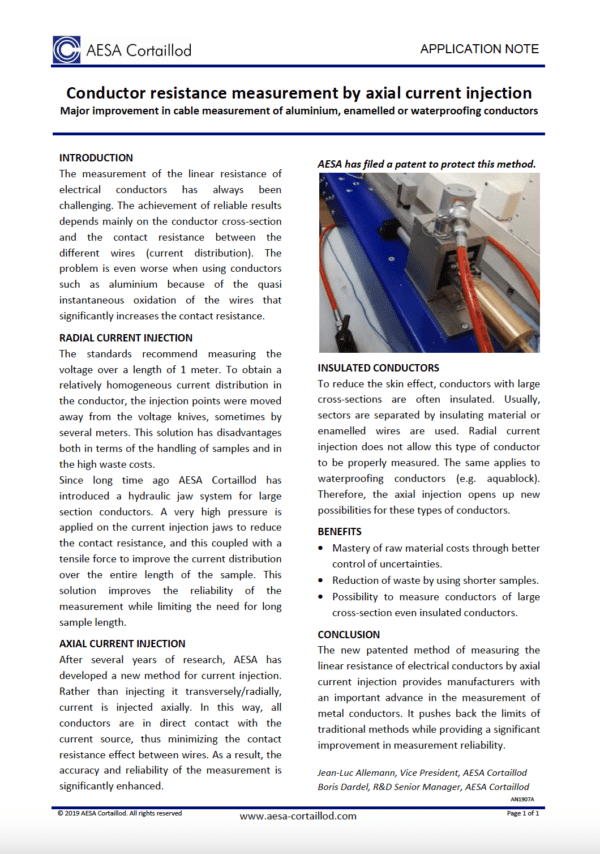 Axial Injection - AESA Cortaillod